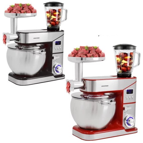 Küchenmaschine Syntrox de Luxe Lyon Mixer & Fleischwolf Edelstahlschüssel 10 L Küchenmaschine Syntrox de Luxe Lyon Mixer & Fleischwolf Edelstahlschüssel 10 L