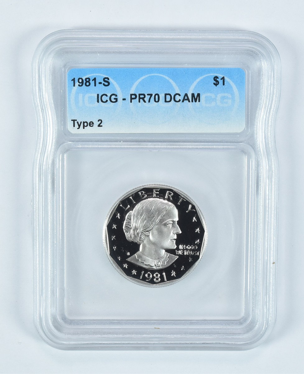 1981-S Susan B Anthony $1 Type 2 PR70 DCAM ICG | eBay