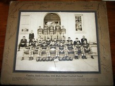 1943 Camden South Carolina Signed Autograph High School Football Squad Photo