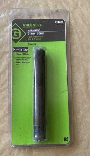 Greenlee No. 2113AA Slug-Buster draw stud- 3/4" x 2-15/16" - Made in U.S.A. 