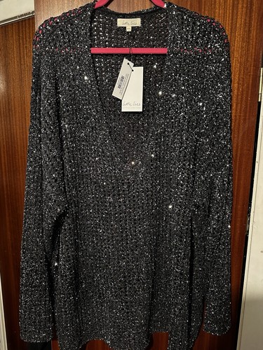 Little Lies DAZED & CONFUSED SEQUIN KNIT TOP - Picture 3 of 4