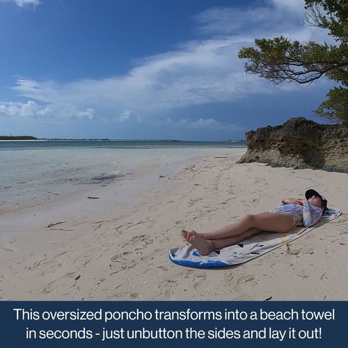 Arcturus Surf Poncho Towel - Adult Size - Convert Your Towel into a Beach Poncho - Picture 6 of 14