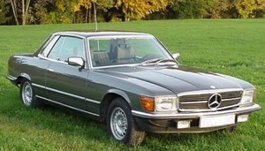 MERCEDES W107 SL/SLC Oldtimer Chromleiste Kühlergrill mit ...