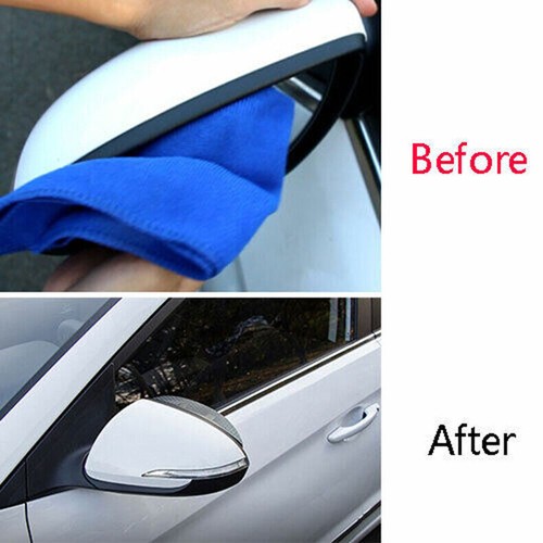 For Hyundai Elantra 2017-20 Carbon fiber Rearview Mirror Rain Eyebrow Trim 2x - Imagen 6 de 6