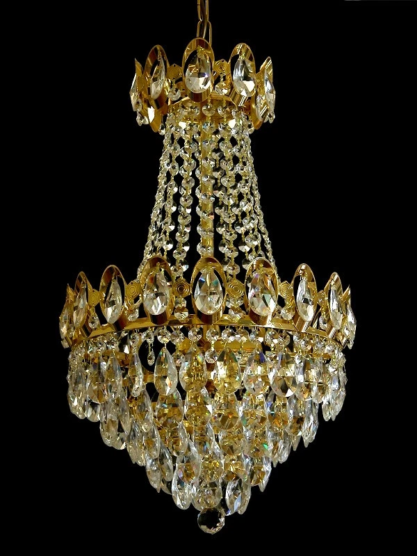 Cristallo Korblüster Vere Cristallo Nascosta Bruciatori IN Cromo O Oro - Immagine 2 di 4