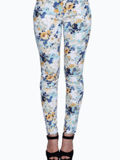 Patrizia Pepe Slim Fit Blossom in Style Multicolor Floral Pants Sz 29, MSRP 118