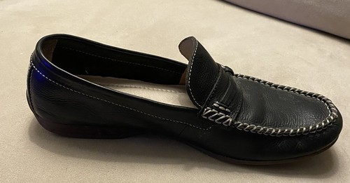 Frye Men’s Size 10 Black Leather Loafer West Ring Driver Slip On Casual Soft - Picture 11 of 14