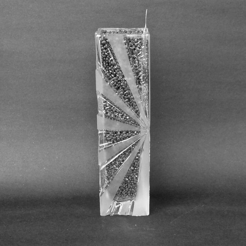 vintage Warmensteinach Glaswerke heavy lead crystal hand-cut 24% PbO glass vase - Picture 16 of 18
