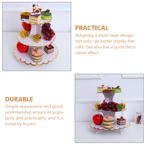 2Pcs Birthday Cupcake Stand Cardboard Cupcake Stand Pastry Serving Tray - Picture 11 of 12