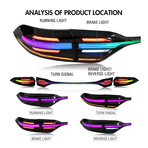 RGB LED Tail Light & Trunk light for Toyota Corolla 2020-2024 Rear Lamp Assembly - Picture 4 of 23