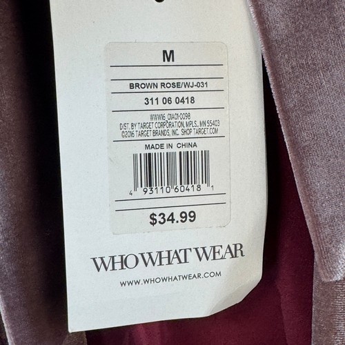 Who What Wear Vtg Velvet Tie-Neck Cropped Shrug Sz M Mauve Blush Bolero Jacket - Picture 5 of 8