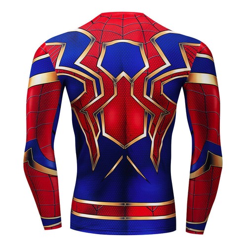 Herren T-Shirts Kompression 3D Druck Marvel Avenger Tee Gym Tops Langarm - Bild 83 von 101