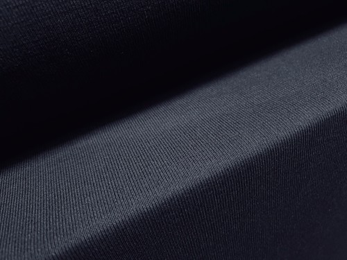 Cotton Blend Fine Ribbed Cuffing Jersey Fabric, Per Metre - Plain - Navy Blue - Picture 2 of 3