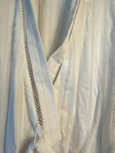 Oscar de La Renta Cream White Soft Cozy Vintage Belted Long Robe XS/S Lounge Spa - Picture 10 of 20