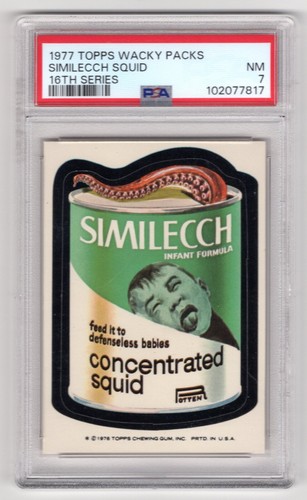 1976 / 1977 Topps Wacky Packages RARE 16th Series * SIMILECCH * PSA 7 - Picture 1 of 2