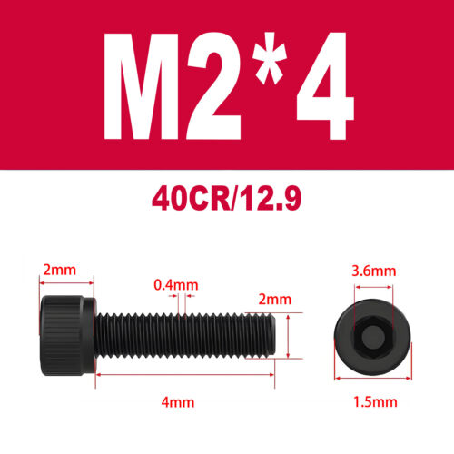 DIN912 12.9 legierter Stahl Zylinderschrauben Innensechskant M1.4-M3 - Bild 31 von 115