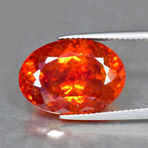 16.61Ct Mesmerizing Fine Sparkles Unheated Yellowish Orange Sphalerite Gemstone - Picture 2 of 2