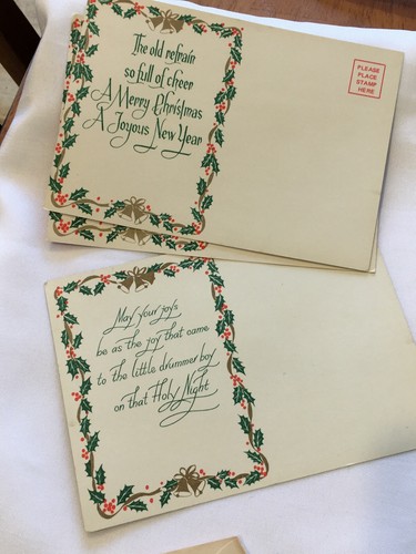 Vintage Weihnachten Urlaub Papier Grußkarten Postkarten Basteln Sammeln - Bild 3 von 9