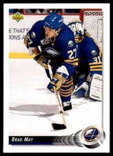 1992-93 Upper Deck #74 Brad May Buffalo Sabres