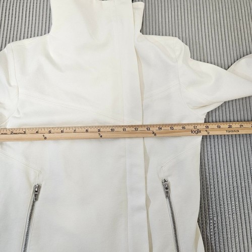 Blanknyc Jacket Womens S Off White Moto Coat Stretch Long Sleeves New - Picture 7 of 8