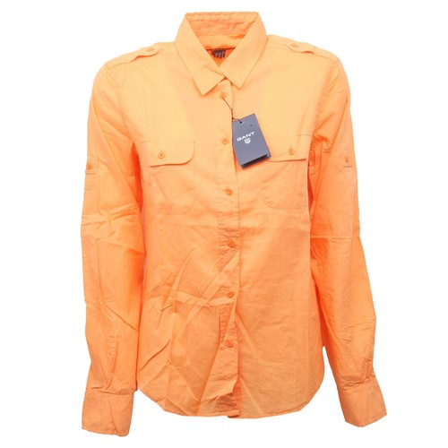 B8074 camicia manica lunga donna GANT arancione shirt woman