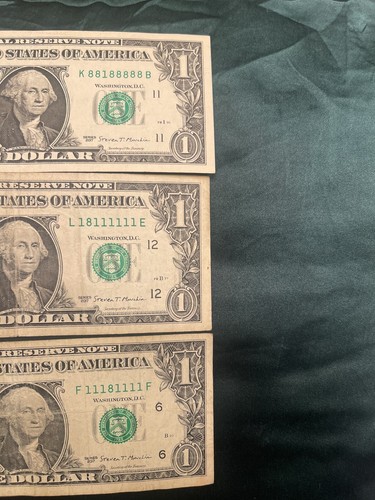 1 $ (3ea.) Ausgefallene fast massive 7 of a Kind 8’s & 1’s 88188888-18111111-111811 - Bild 3 von 4