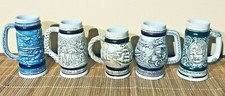 Vintage Collectible AVON Mini Mugs,*Handcrafted In Brazil~Set of 5}1982 &1983  