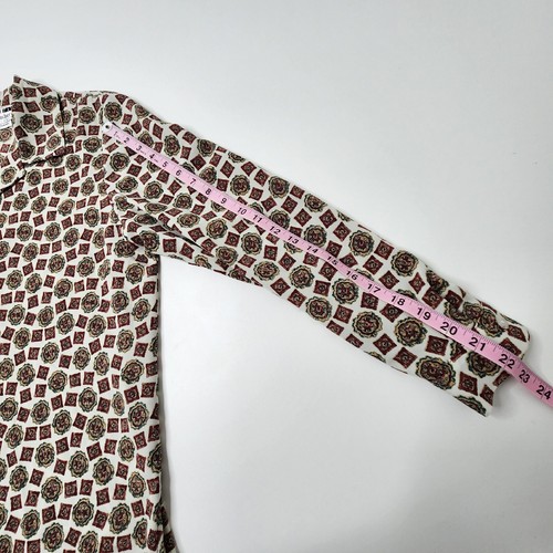 Leslie Fay Haberdashery Polyester Long Sleeve Collared Shirt Top Blouse Size 14P - Picture 10 of 10