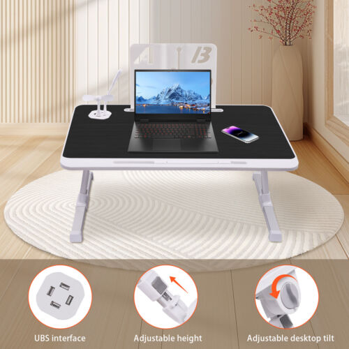 Foldable Laptop Table Notebook Computer Lazy Lap Tray For Bed Floor Desk Stand - Picture 4 of 12
