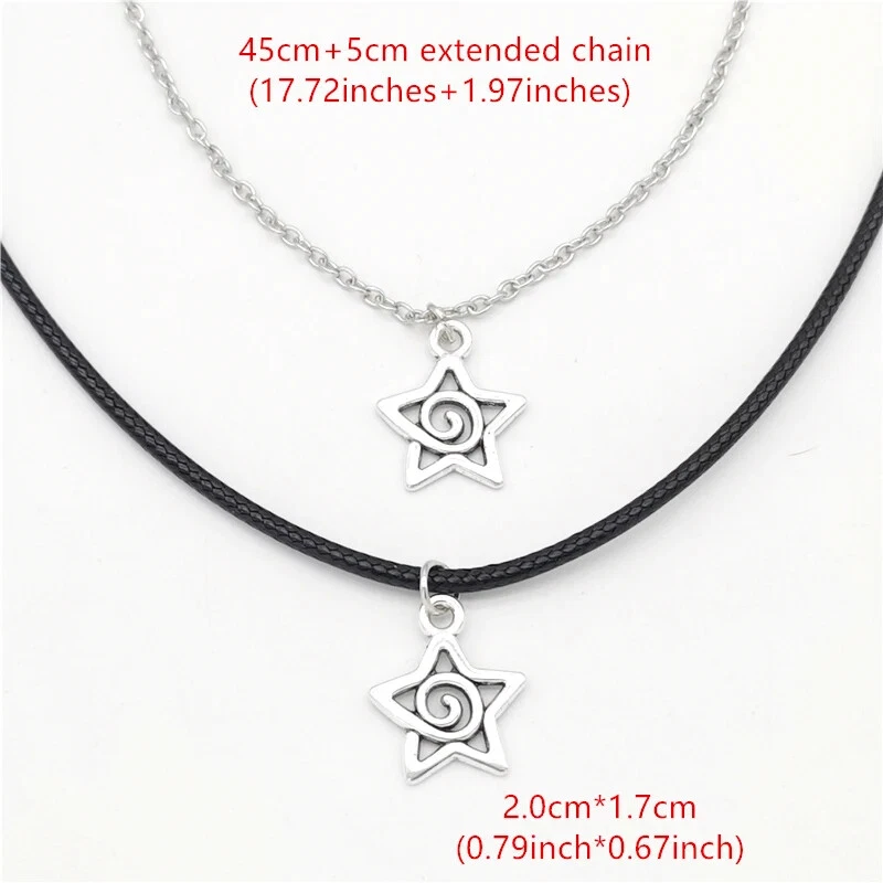 Collar Colgante Estrella Para Mujer Antiguo Diseño Remolino Tono Plata Fiesta Joyería Foto 4 de 4