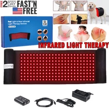 6 in 1 Near Infrared LED Red Light Therapy Warp Belt Pad for Body Pain Relief