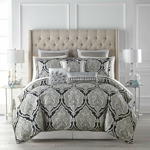 Croscill Dianella California King Comforter Set Black Ebay