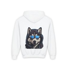 Youth Heavy Blend Hooded Sweatshirt with back design