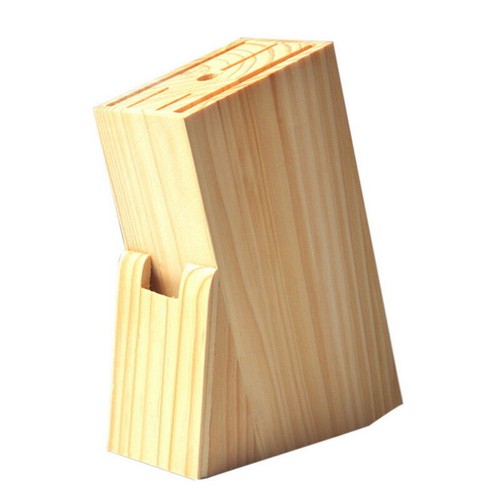 Wood Knife Holder Block Scissor Slot Storage Wooden Rack Kitchen Organizer Tool - Picture 2 of 8