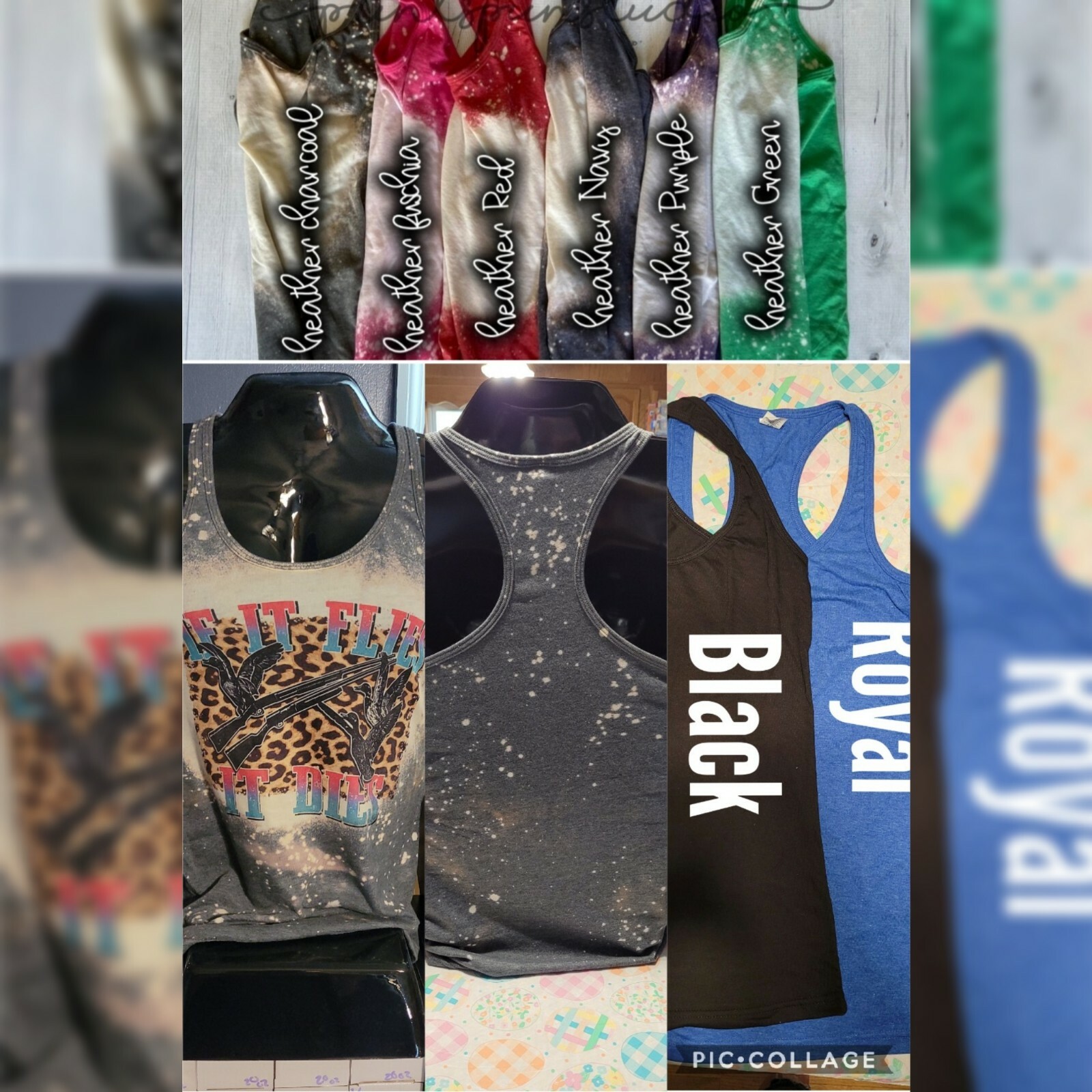 Bleached Vintage Style Tshirts and Tank Tops for Men and Women-image