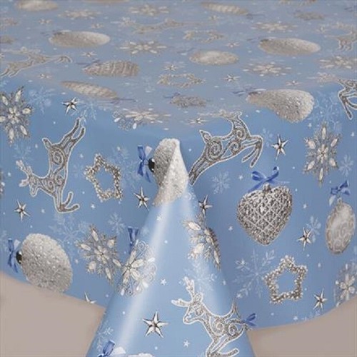 Christmas Tablecloths Santa, Presents , Reindeers, snowman Pvc Wipe Clean Vinyl - Picture 23 of 24