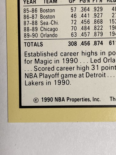 1990 HOOPS SHOWS MICHAEL JORDAN SAM VINCENT 223 - Bild 11 von 11