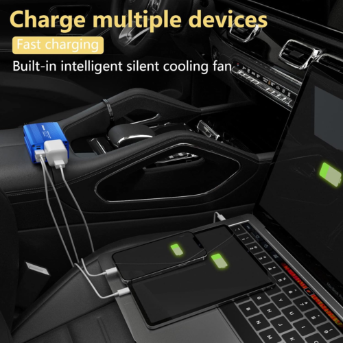 150W Car Power Inverter DC 12V to 110V AC Converter with 3.1A Dual USB Power Inv - Picture 2 of 12