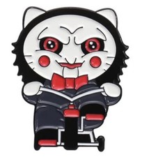 Saw Jigsaw Billy the Puppet Mask Tricycle Horror Movie Cat Kitten Kitty Cute Pin