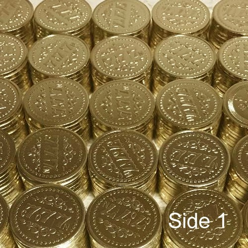 NUEVO 2000 GOLDEN 777 AUTÉNTICO PACHISLO MÁQUINA TRAGAMONEDAS FICHAS - NUEVO - Imagen 1 de 3