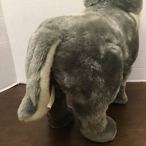 WMG Wolf Footstool 46117 Plush 17” Tall 17” Long Gray - Picture 8 of 12