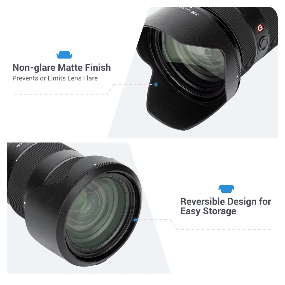 Pantalla para parasol JJC para lente Sony FE 24-70 mm f/2,8 GM (SEL2470GM) como ALC-SH141 Foto 4 de 4