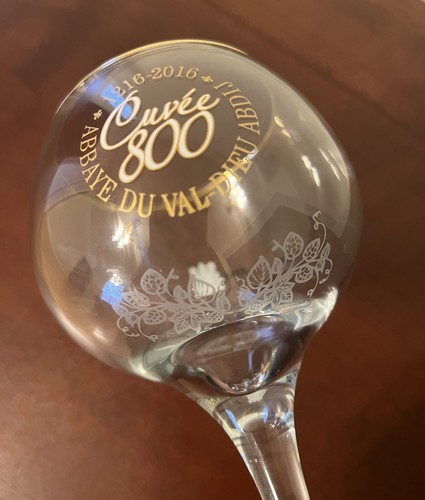 Belgisches Bierglas Val-Dieu Cuvée 800 Abtei, Goldrand! Original neuwertig Newoldstok - Bild 9 von 9