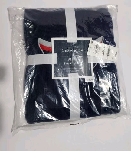 Nwt Club Room Men's Waffle Blue Solid Top & Pants 2-Pc. Pajama Set, Size Small  - Picture 3 of 6