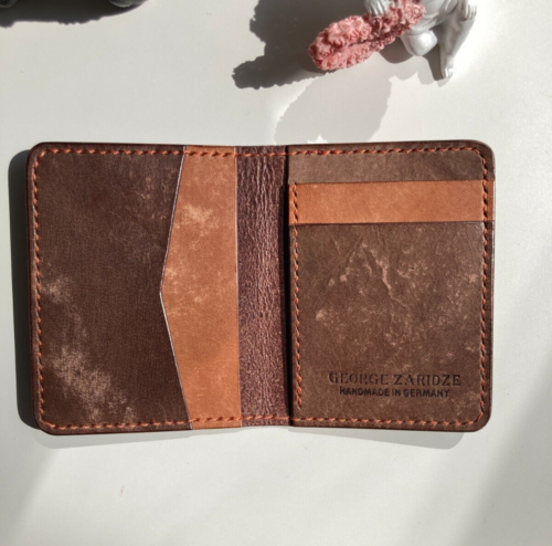 Echt Leder Herren Klein ID Kreditkartenetui Brieftasche Halter Slim Tasche Case - Picture 6 of 7