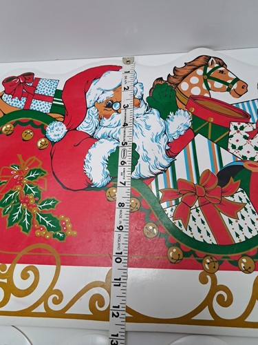 Weihnachtsmann/Schlitten Vintage Weihnachten 4 Tischsets 4 Untersetzer Vinyl schwer zu finden - Bild 4 von 14