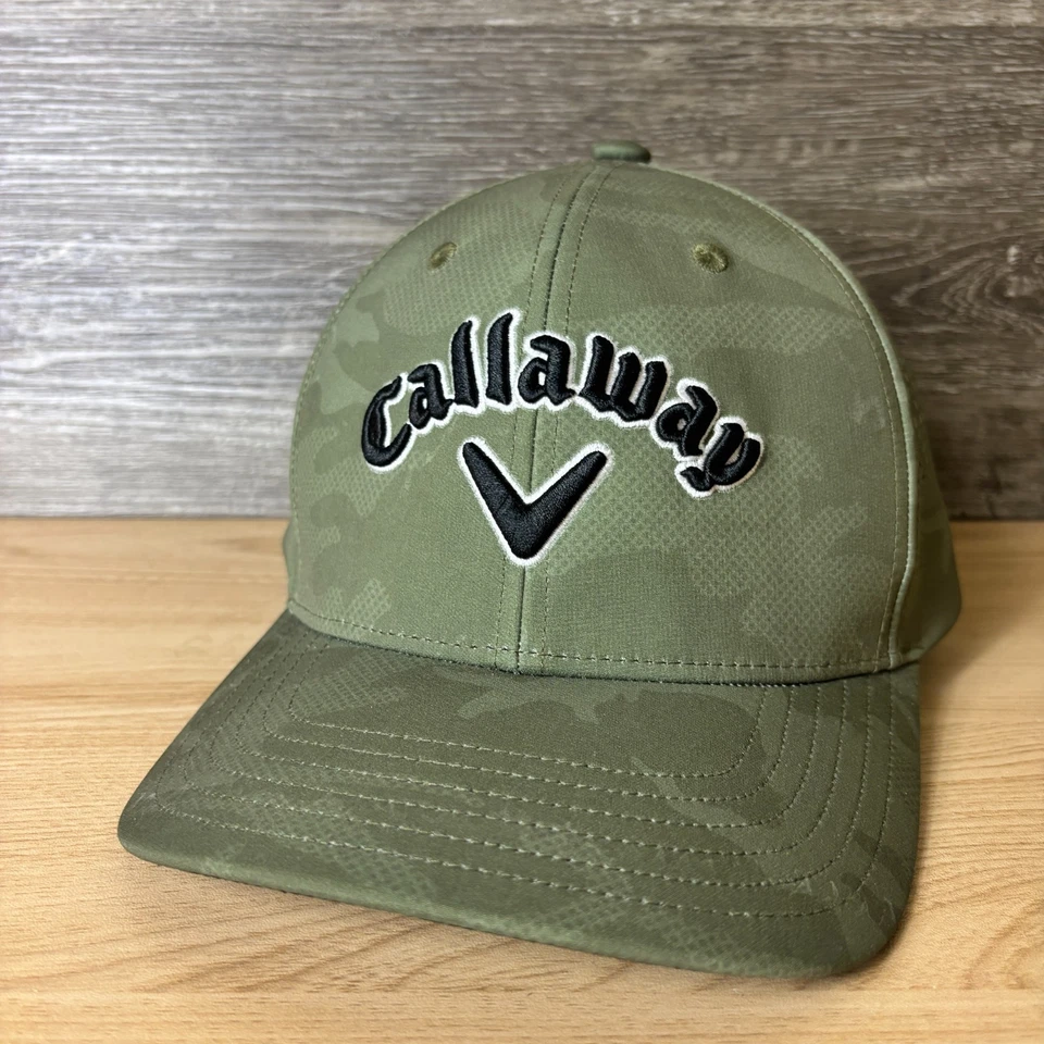 Callaway Hat Cap Fitted L/XL Green Camo Camouflage Golf Golfing Performance - Image 3 of 4
