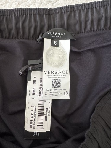 BNWT Versace Medusa Swim Shorts size 6 (L) black $500 Hot deal - Picture 8 of 8