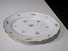 MEISSEN SCATTERED FLOWERS PLATTER 11