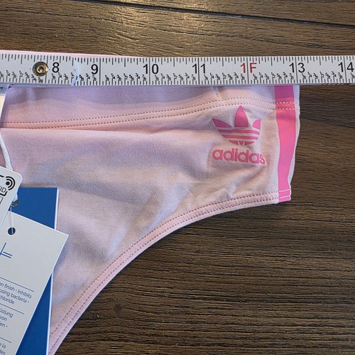 Adidas Intimates 3-Stripes Wide-Side Thong Underwear Pink Women's Size Small NWT - Picture 8 of 9